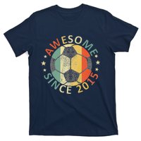 8th Birthday 8 Yrs Old Awesome Since 2015 Soccer Player T-Shirt