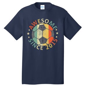 8th Birthday 8 Yrs Old Awesome Since 2015 Soccer Player Tall T-Shirt