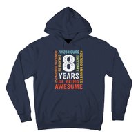 8th Birthday 8 Years Old Vintage 96 Months Hoodie