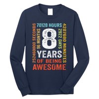 8th Birthday 8 Years Old Vintage 96 Months Long Sleeve Shirt