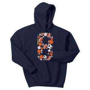 8th Birthday 8 Years Old Sports Baller Kids Hoodie