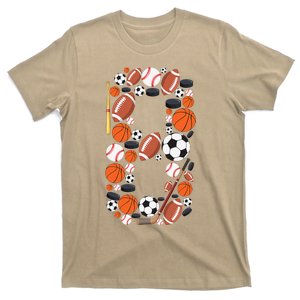 8th Birthday 8 Years Old Sports Baller T-Shirt