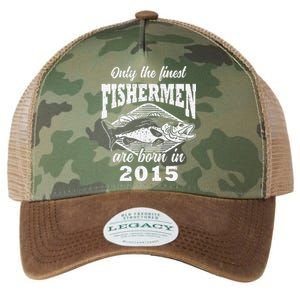 8th Birthday 8 Years Old Fishermen Fishing Born 2015 Legacy Tie Dye Trucker Hat