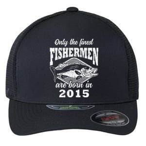 8th Birthday 8 Years Old Fishermen Fishing Born 2015 Flexfit Unipanel Trucker Cap