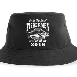 8th Birthday 8 Years Old Fishermen Fishing Born 2015 Sustainable Bucket Hat