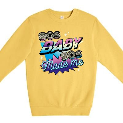 80s Baby 90s Made Me Retro Premium Crewneck Sweatshirt