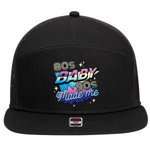 80s Baby 90s Made Me Retro 7 Panel Mesh Trucker Snapback Hat