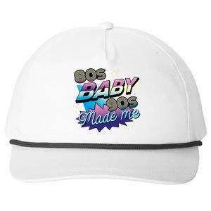 80s Baby 90s Made Me Retro Snapback Five-Panel Rope Hat