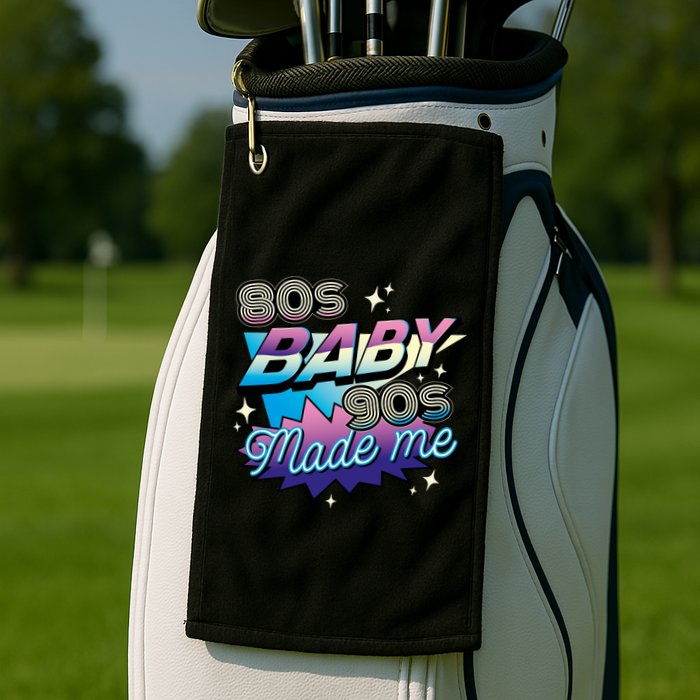 80s Baby 90s Made Me Retro Golf Towel