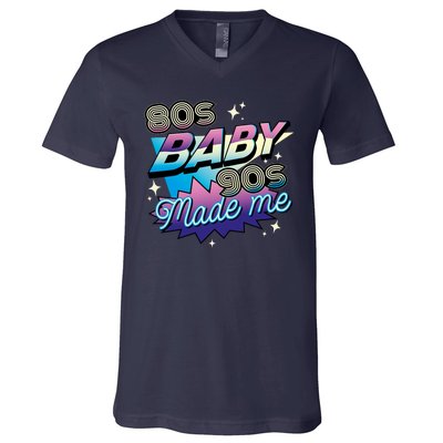 80s Baby 90s Made Me Retro V-Neck T-Shirt