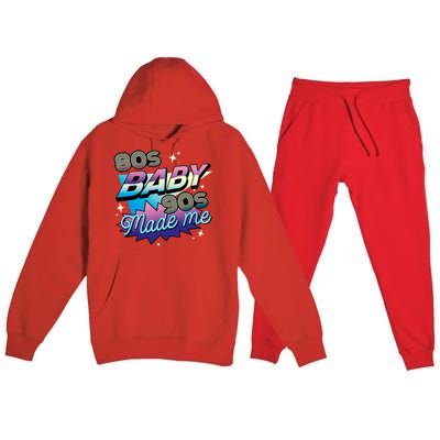 80s Baby 90s Made Me Retro Premium Hooded Sweatsuit Set