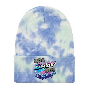 80s Baby 90s Made Me Retro Tie Dye 12in Knit Beanie