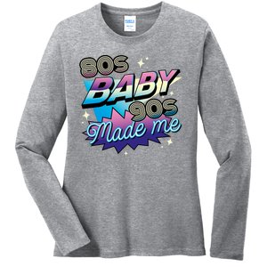 80s Baby 90s Made Me Retro Ladies Long Sleeve Shirt