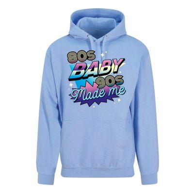 80s Baby 90s Made Me Retro Unisex Surf Hoodie