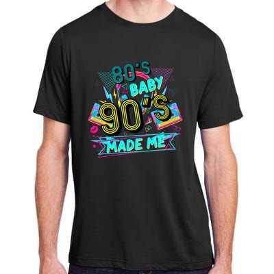 80s Baby 90s Made Me Funny Retro 1980s Adult ChromaSoft Performance T-Shirt