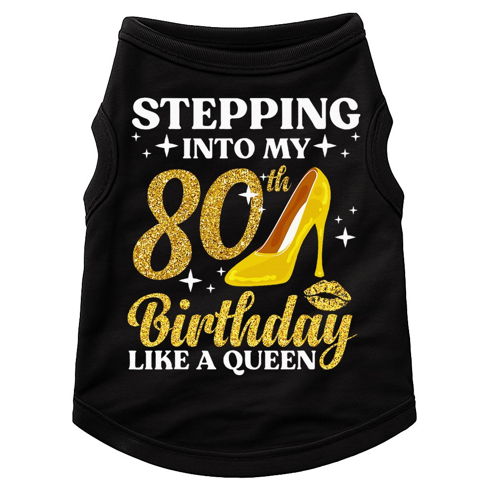 80th Birthday Art For Ladies Turning 80 Gag Doggie Tank