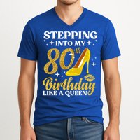 80th Birthday Art For Ladies Turning 80 Gag V-Neck T-Shirt