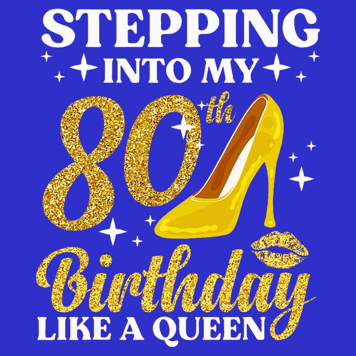 80th Birthday Art For Ladies Turning 80 Gag V-Neck T-Shirt