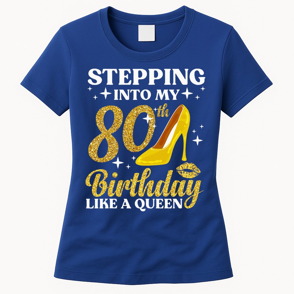 80th Birthday Art For Ladies Turning 80 Gag Womens T-Shirt