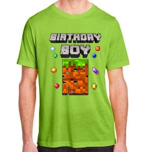 8th Birthday Boy 8 Video Garner Pixel Number Eight Bday Party Adult ChromaSoft Performance T-Shirt