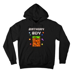 8th Birthday Boy 8 Video Garner Pixel Number Eight Bday Party Hoodie