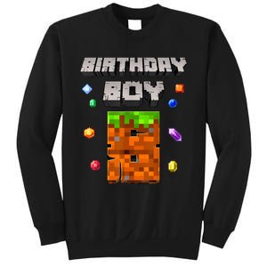 8th Birthday Boy 8 Video Garner Pixel Number Eight Bday Party Sweatshirt