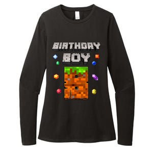 8th Birthday Boy 8 Video Garner Pixel Number Eight Bday Party Womens CVC Long Sleeve Shirt