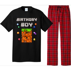 8th Birthday Boy 8 Video Garner Pixel Number Eight Bday Party Pajama Set