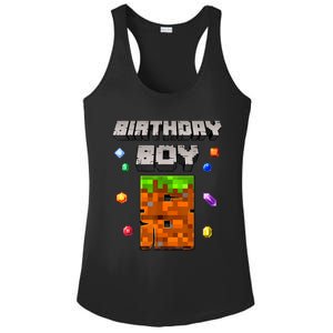 8th Birthday Boy 8 Video Garner Pixel Number Eight Bday Party Ladies PosiCharge Competitor Racerback Tank