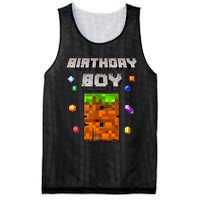 8th Birthday Boy 8 Video Garner Pixel Number Eight Bday Party Mesh Reversible Basketball Jersey Tank