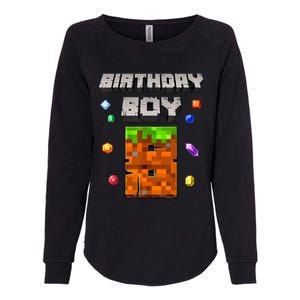 8th Birthday Boy 8 Video Garner Pixel Number Eight Bday Party Womens California Wash Sweatshirt