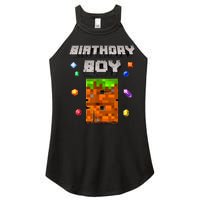 8th Birthday Boy 8 Video Garner Pixel Number Eight Bday Party Women's Perfect Tri Rocker Tank