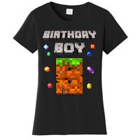 8th Birthday Boy 8 Video Garner Pixel Number Eight Bday Party Women's T-Shirt