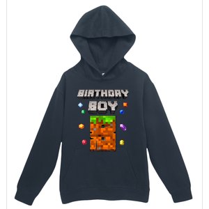 8th Birthday Boy 8 Video Garner Pixel Number Eight Bday Party Urban Pullover Hoodie