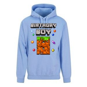 8th Birthday Boy 8 Video Garner Pixel Number Eight Bday Party Unisex Surf Hoodie