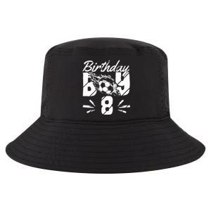 8th Birthday Birthday Boy Birthday Boy Soccer Fan Cool Comfort Performance Bucket Hat