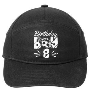 8th Birthday Birthday Boy Birthday Boy Soccer Fan 7-Panel Snapback Hat