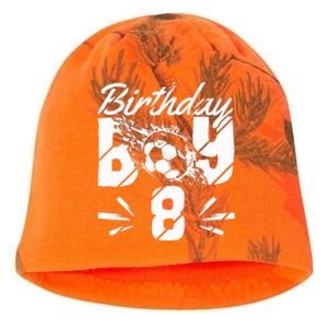 8th Birthday Birthday Boy Birthday Boy Soccer Fan Kati - Camo Knit Beanie