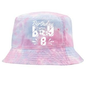 8th Birthday Birthday Boy Birthday Boy Soccer Fan Tie-Dyed Bucket Hat