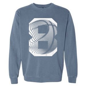 8th Birthday Boy Basketball Player Basketball 8 Years Old Garment-Dyed Sweatshirt