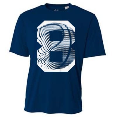 8th Birthday Boy Basketball Player Basketball 8 Years Old Cooling Performance Crew T-Shirt