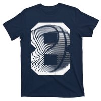 8th Birthday Boy Basketball Player Basketball 8 Years Old T-Shirt