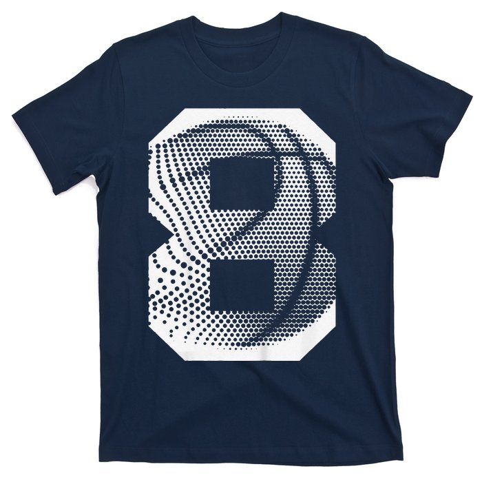 8th Birthday Boy Basketball Player Basketball 8 Years Old T-Shirt