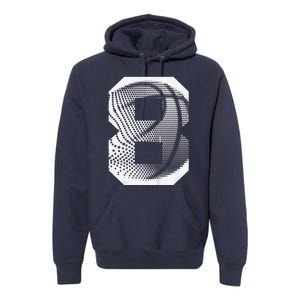 8th Birthday Boy Basketball Player Basketball 8 Years Old Premium Hoodie