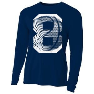 8th Birthday Boy Basketball Player Basketball 8 Years Old Cooling Performance Long Sleeve Crew