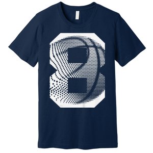 8th Birthday Boy Basketball Player Basketball 8 Years Old Premium T-Shirt