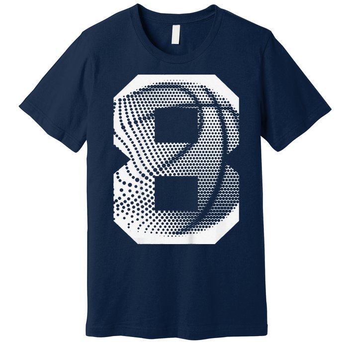 8th Birthday Boy Basketball Player Basketball 8 Years Old Premium T-Shirt