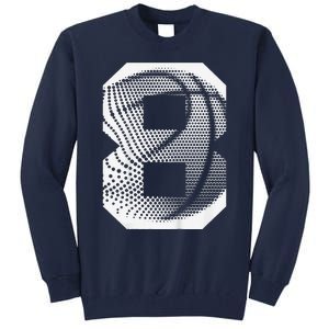 8th Birthday Boy Basketball Player Basketball 8 Years Old Tall Sweatshirt