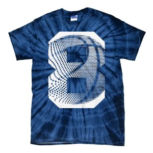 8th Birthday Boy Basketball Player Basketball 8 Years Old Tie-Dye T-Shirt