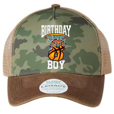 8th Birthday Basketball 8 Years Old Gift Legacy Tie Dye Trucker Hat